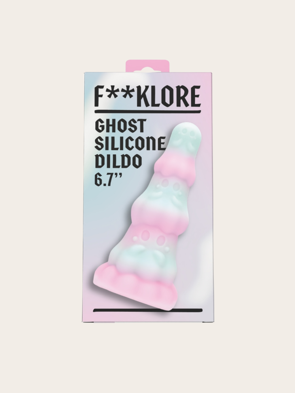 F**KLORE Ghost Silicone Dildo 6.7 inches in its original packaging.