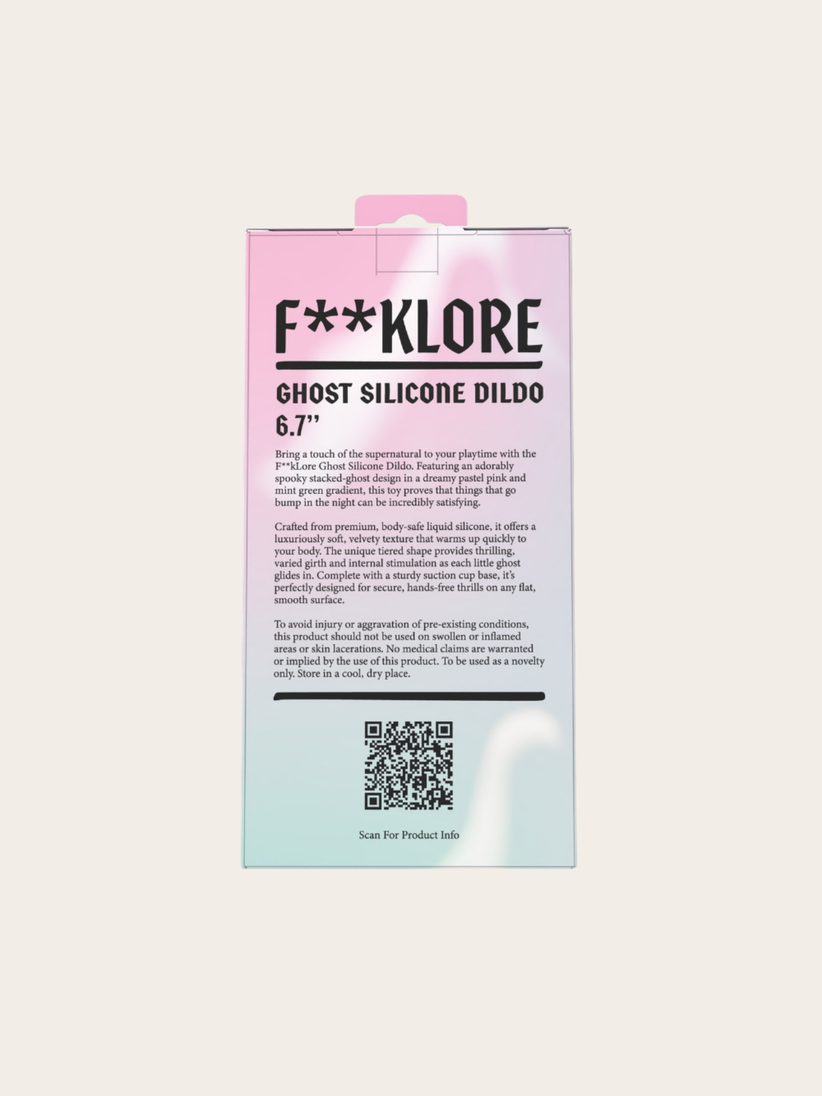 F**kLore Ghost Silicone Dildo retail box