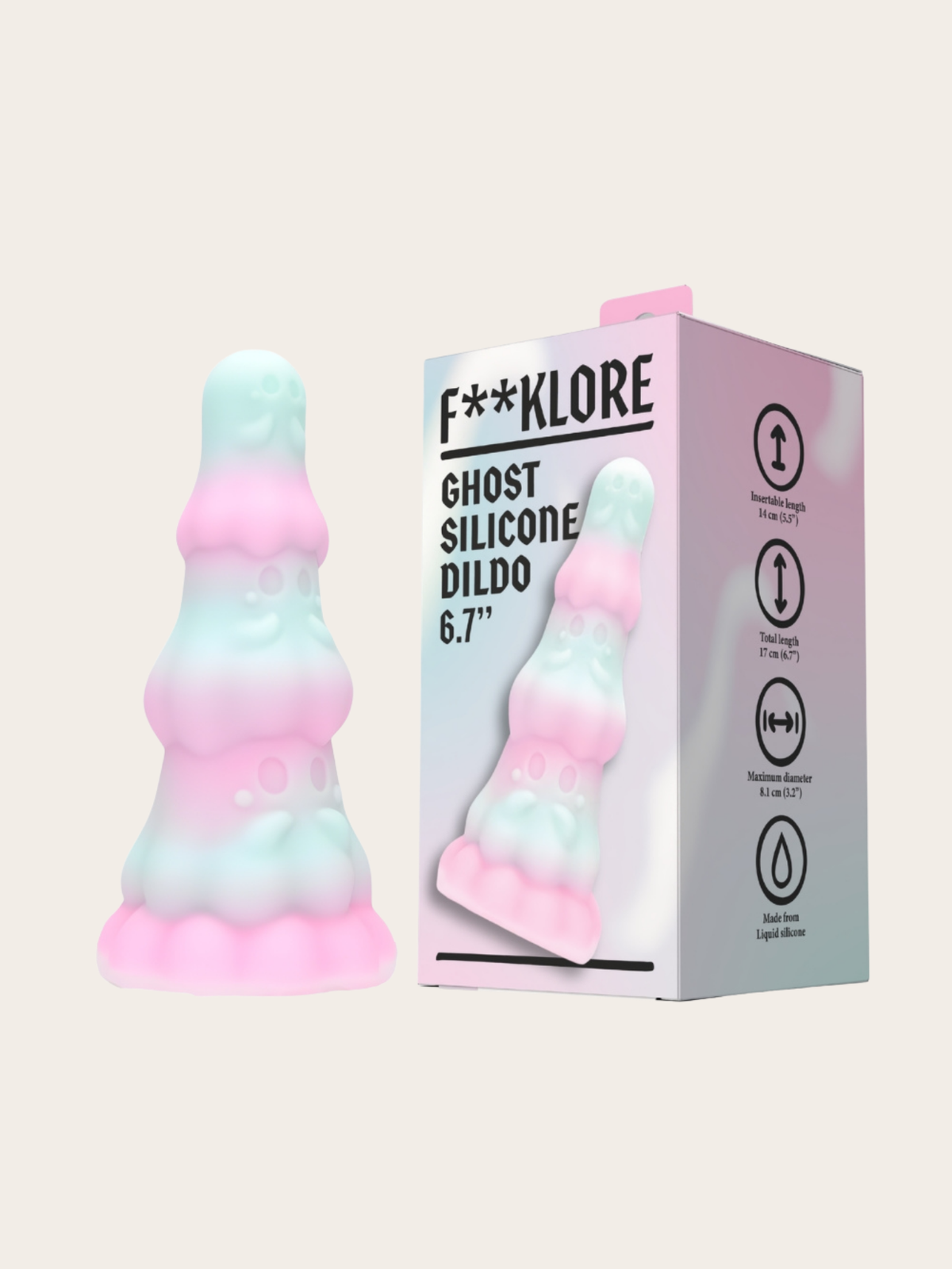 F**kLore Ghost Silicone Dildo with retail box
