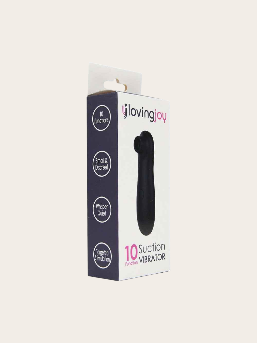 Loving Joy Clitoral Suction Vibrator Black in retail box