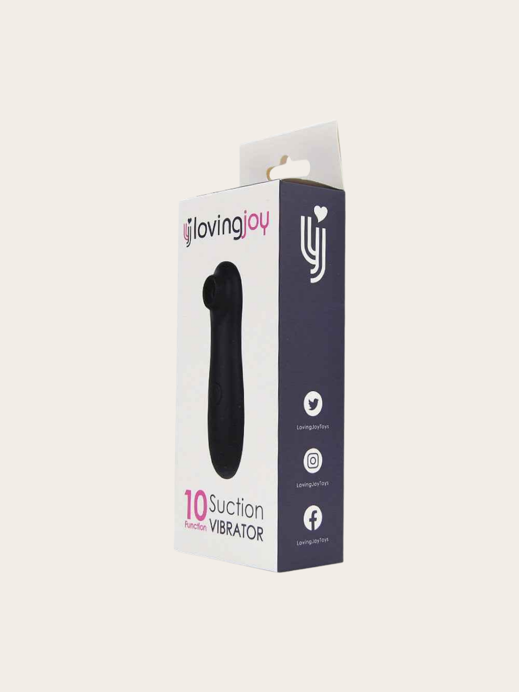 Loving Joy Clitoral Suction Vibrator Black in retail box