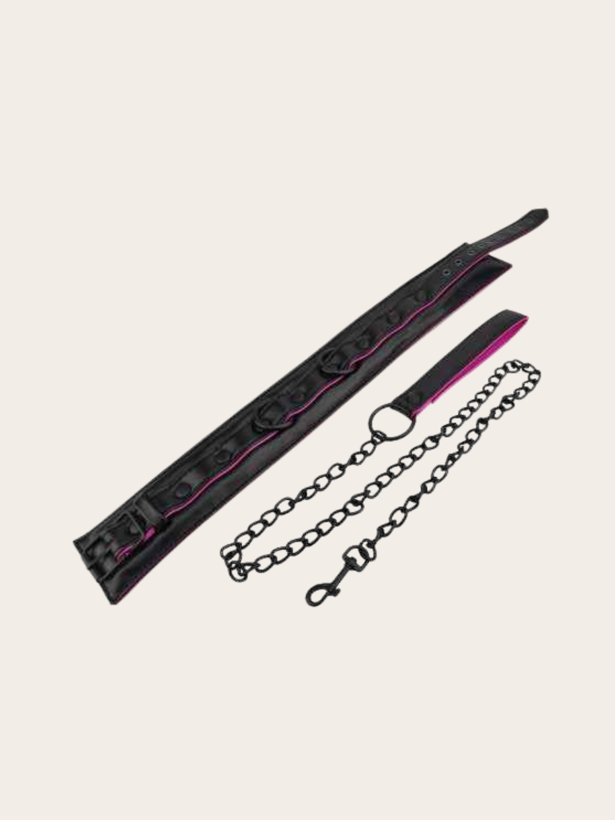 Pink and Black leash and collar